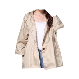 SKRT044 大量訂製連帽雨衣外套 時尚設計抽繩連帽 紐扣 短款風衣雨衣 雨衣中心  風衣式雨衣 SKRT044 大量訂製連帽雨衣外套 時尚設計抽繩連帽 紐扣 短款風衣雨衣 雨衣中心  風衣式雨衣